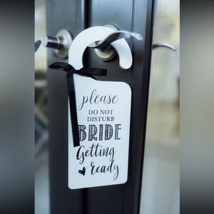 Bride Getting Ready Door Hanger